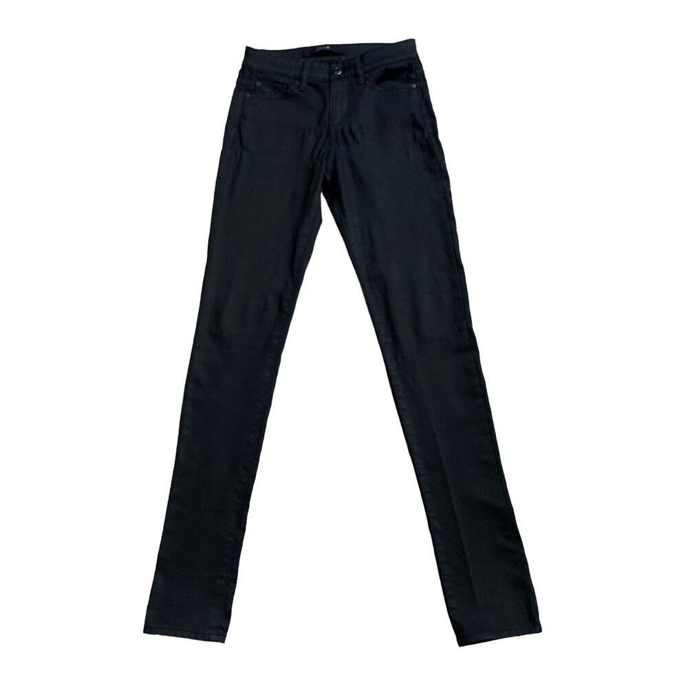 Joes Jeans Black Skinny Jeans Womens Size 25 Mid Rise Stretch Denim 32" Inseam